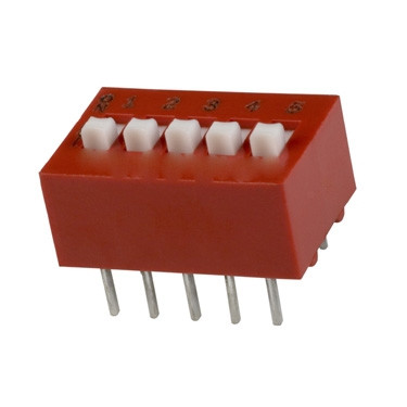 DIP Switch x5 Czerwony l=33szt