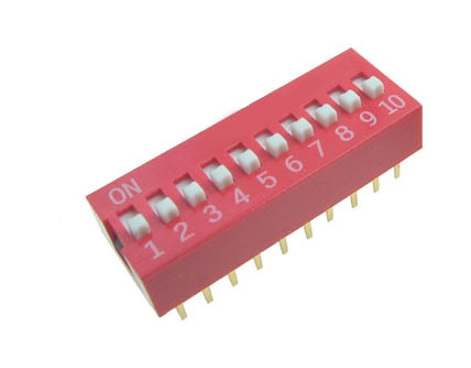 DIP Switch x10 Czerwony l=17szt