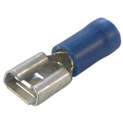 Konektor izolowany żeński 6.3mm niebieski opak=100 szt