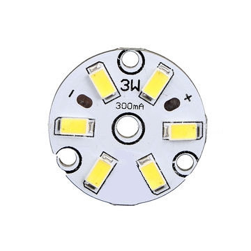 Moduł 6 LED 5630 3W 9-11V d=32mm biały