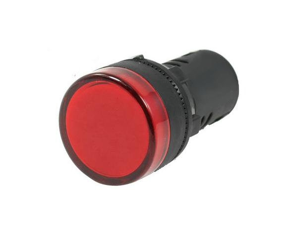 Kontrolka LED 28mm 12V AC/DC czerwona