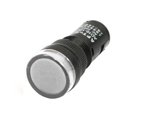 Kontrolka LED 19mm 230V AC biała