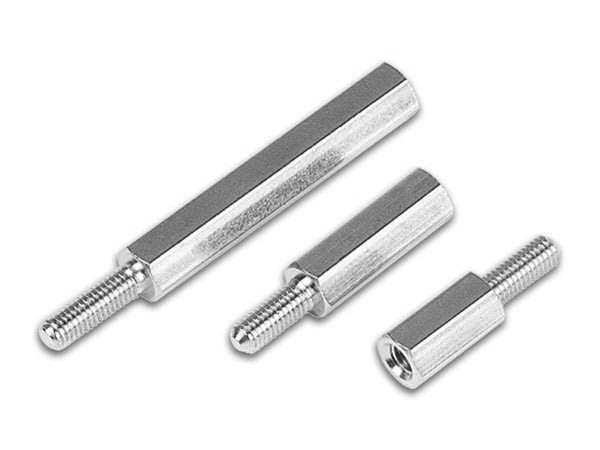 10mm Mosiężne/Niklowane z gwintem M3 Z/W opak=100 szt