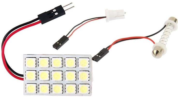 Moduł 15 LED 5050 12V 23x36mm biały zimny