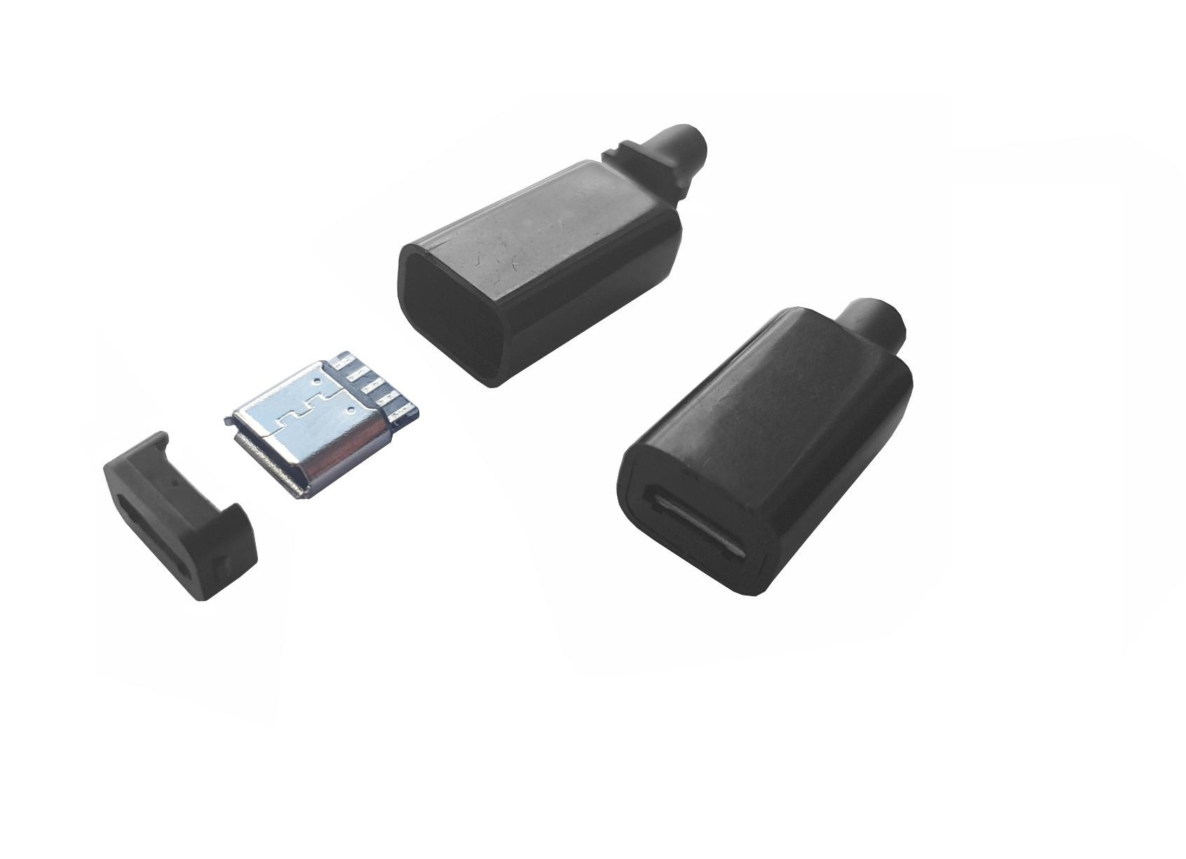 Gniazdo micro USB typu B montowane na kabel