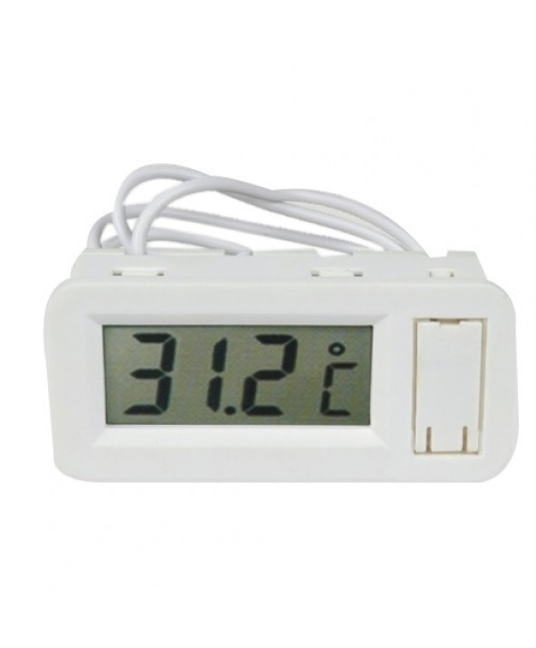 Panelowy termometr LCD -50°C~70°C TPM-30 biały