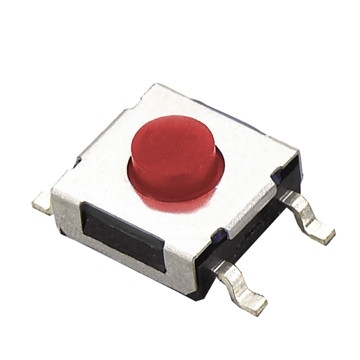 Tact switch SMD 6x6mm h=3.4mm czerwony niski opak=100 szt
