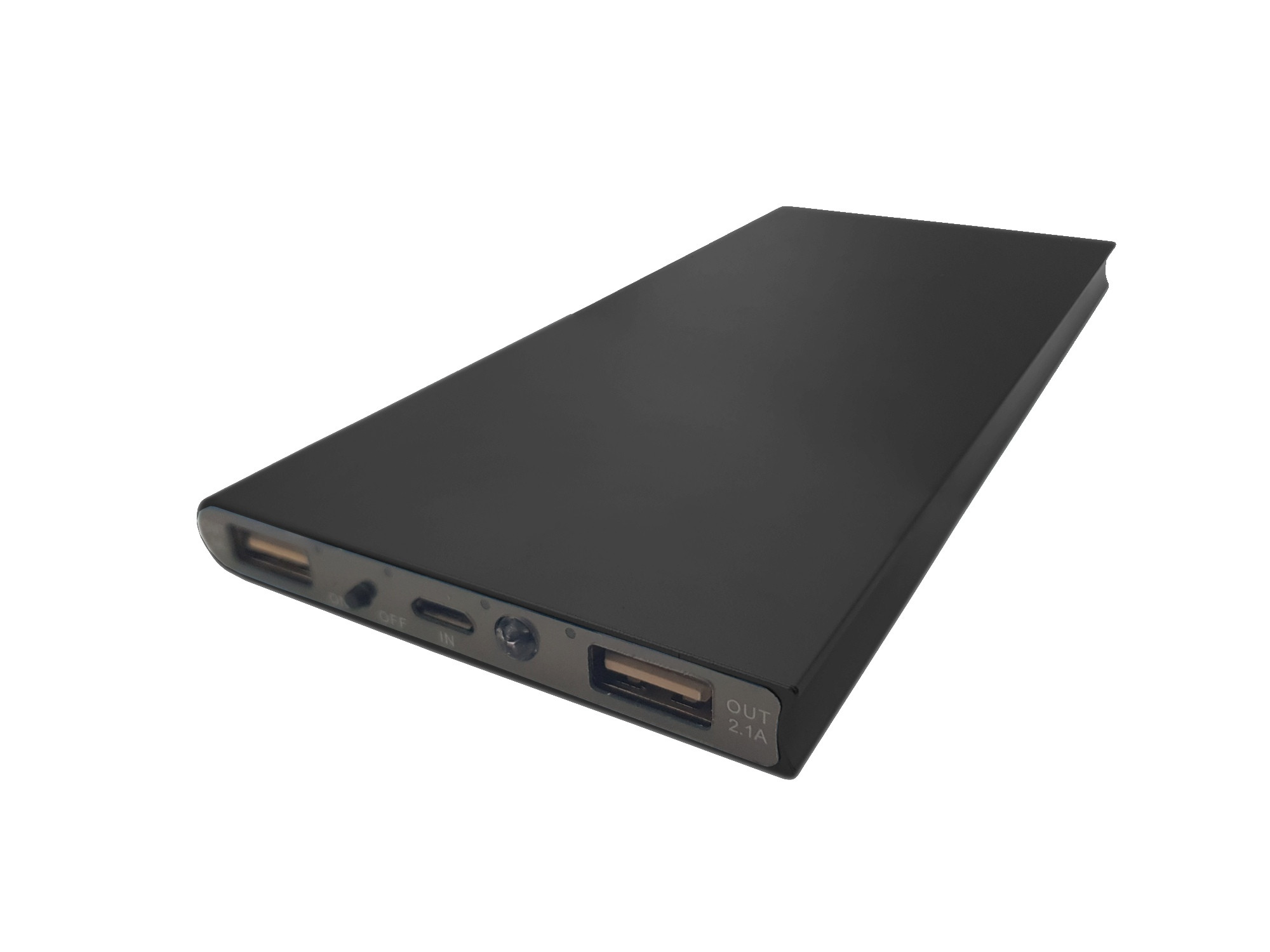 Obudowa powerbank Li-Poly 153x75mm czarna (USB 5V 1A oraz 5V 2.1A)