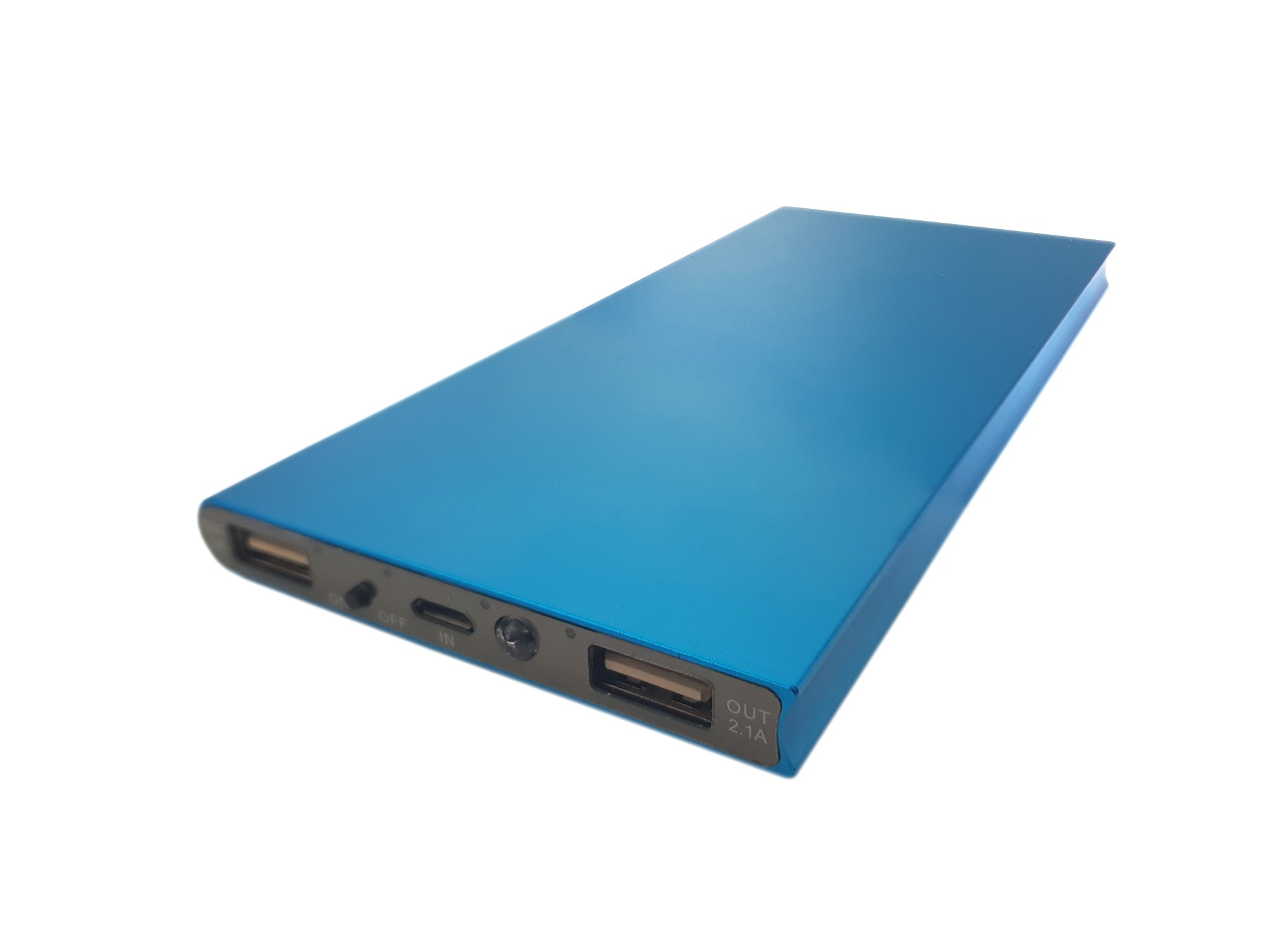 Obudowa powerbank Li-Poly 153x75mm niebieska (USB 5V 1A oraz 5V 2.1A)