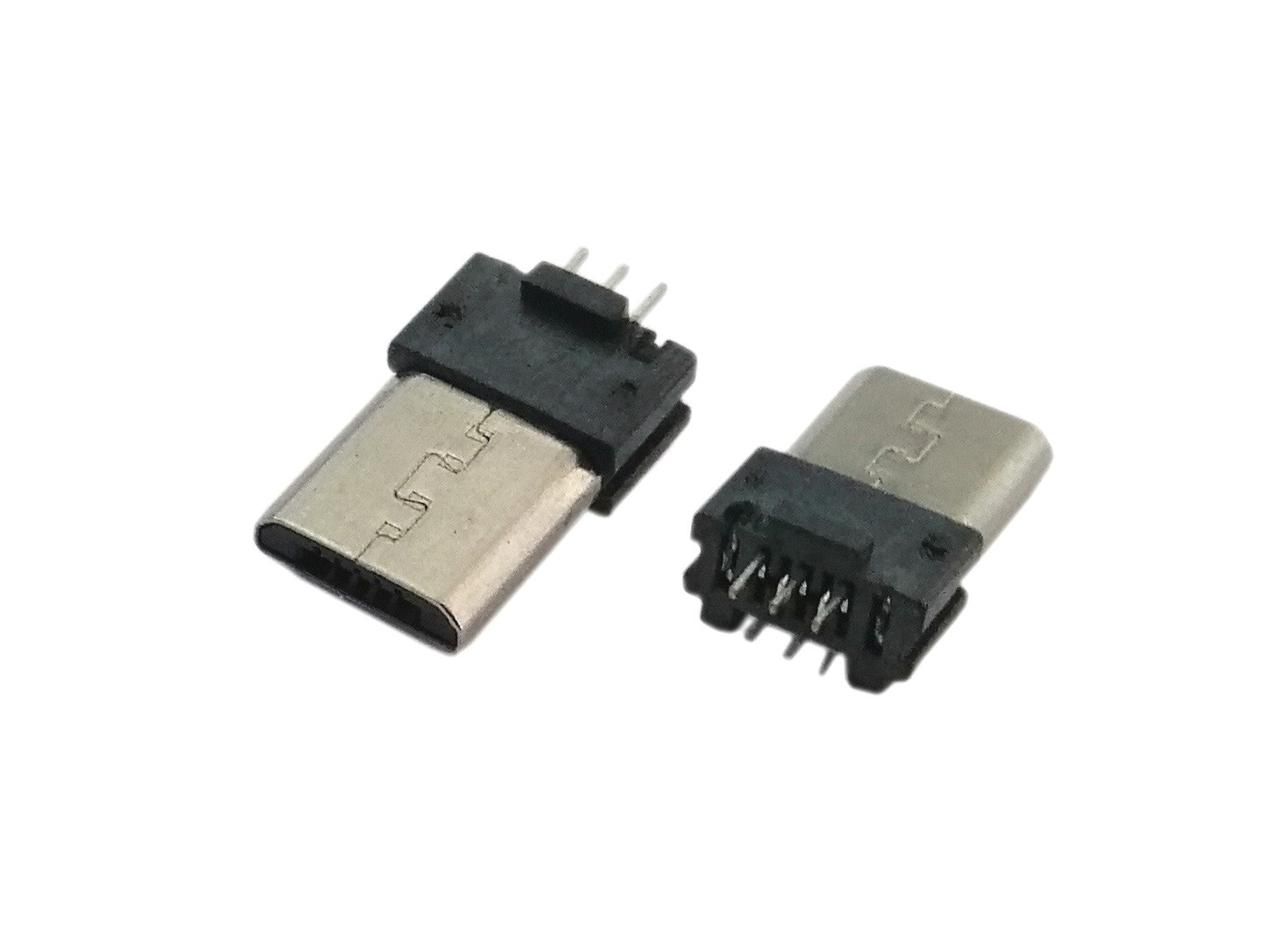 Wtyk micro USB typu B montowany do PCB prosty