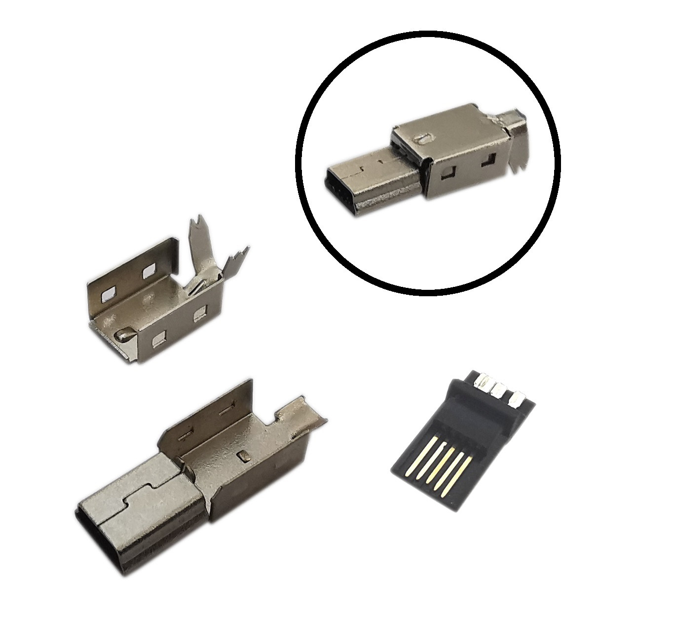 Wtyk mini USB typu B 4pin na kabel opak=100 szt