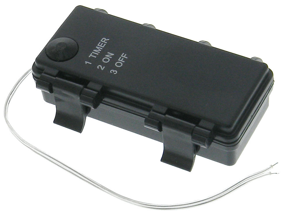 Koszyk hermetyczny na 2 baterie AA 1.5V z pokrywką, wyłącznikiem i timerem