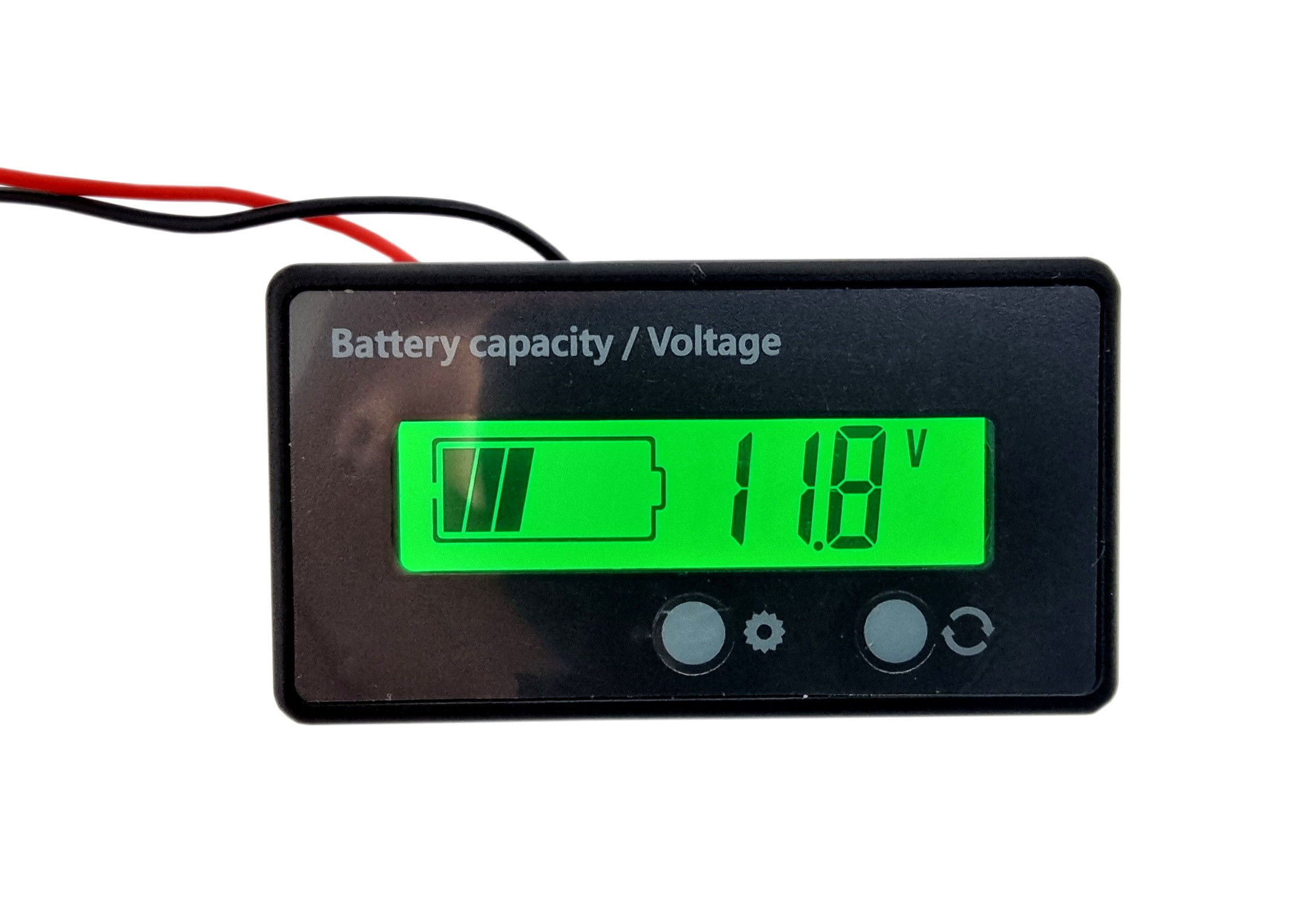 Wskaźnik naładowania akumulatorów 12V zielony