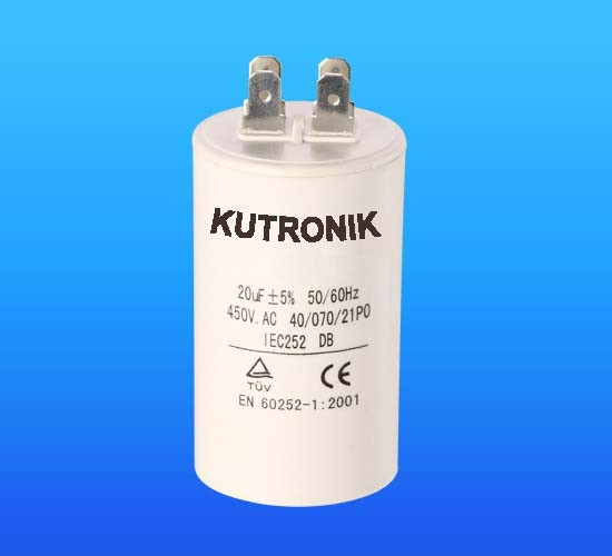 Kondensator silnikowy 1.5uF/450VAC z konektorami