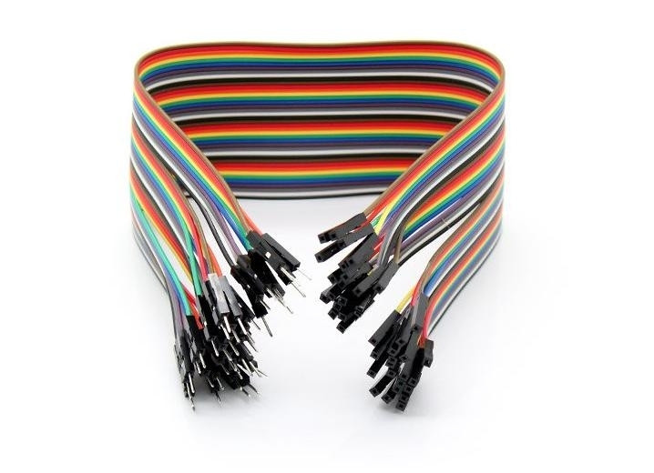 Zestaw 40szt kabli połączeniowych męsko-żeńskie 30cm NZ (piny niezłocone)
