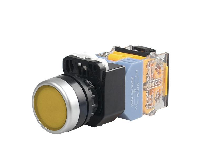 LA38 Przełącznik tablicowy bistabilny 22mm 10A 380V żółty