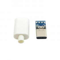 Wtyk USB typu C 3.1 montowany na kabel biały