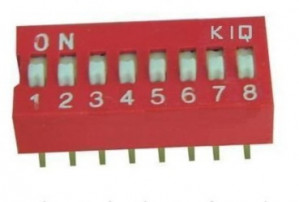DIP Switch x8 Czerwony l=22szt