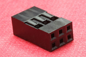 Obudowa złącza czarna 2x3PIN r.2.54mm opak=100 szt
