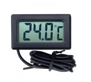 Panelowy termometr LCD od -50°C do 100°C czarny