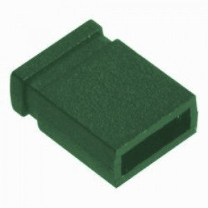 Zworka/jumper zielony zamknięty R=2.54mm h=6mm opak=100 szt