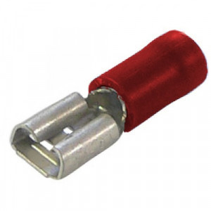 Konektor izolowany żeński 4.8mm czerwony opak=100 szt