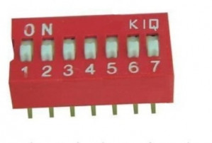 DIP Switch x7 Czerwony l=24szt