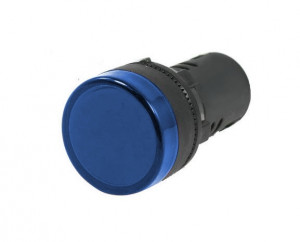 Kontrolka LED 28mm 12V AC/DC niebieska