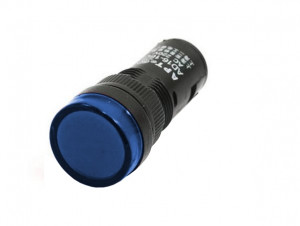 Kontrolka LED 19mm 230V AC niebieska