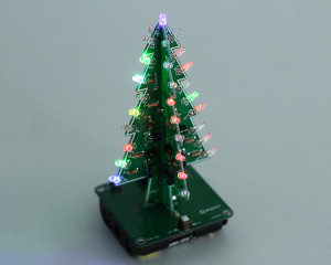 Choinka LED 5V 3D RGB + koszyk (KIT- do samodzielnego złożenia)
