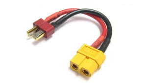 Kabel/adapter XT60 żeński-DEAN-T męski 10cm