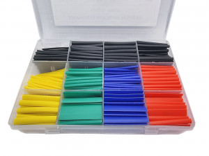 Komplet rurek termokurczliwych kolorowych 530szt pudełko