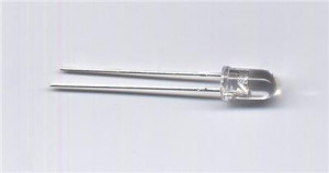 Dioda LED 5mm Biała, clear 8000-11000mcd opak=100 szt