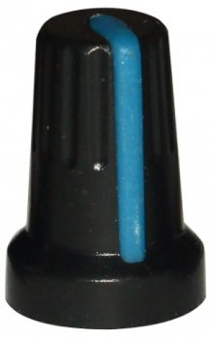 Gałka potencjometru czarna 14mm niebieska