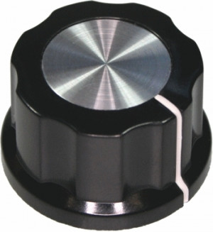 Gałka potencjometru bakelitowa czarna GBC24 24mm