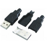 Wtyk USB typu A na kabel z osłoną
