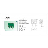 AK 3.50mm h=8.5mm 3pin (-) zielone opak=100 szt