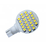 Żarówka LED 12V T10 1.2W Biała płaska okrągła