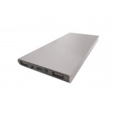 Obudowa powerbank Li-Poly 153x75mm srebrna (USB 5V 1A oraz 5V 2.1A)