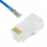 Wtyk sieciowy RJ45 ( 8P8C ) kat.5 Pass Through opak=100 szt