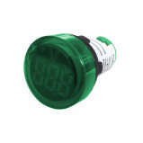 Woltomierz LED 30mm 24-500VAC Zielony