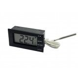 Panelowy termometr LCD od -50°C do 300°C czarny z alarmem o przekroczonej temperaturze
