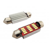 Żarówka LED 12V C5W 1.5W Biała 13x40 z radiatorem