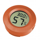 Termometr + higrometr LCD -50~110°C okrągły czerwono-pomarańczowy