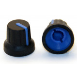Gałka potencjometru czarna 16mm GC16 niebieska